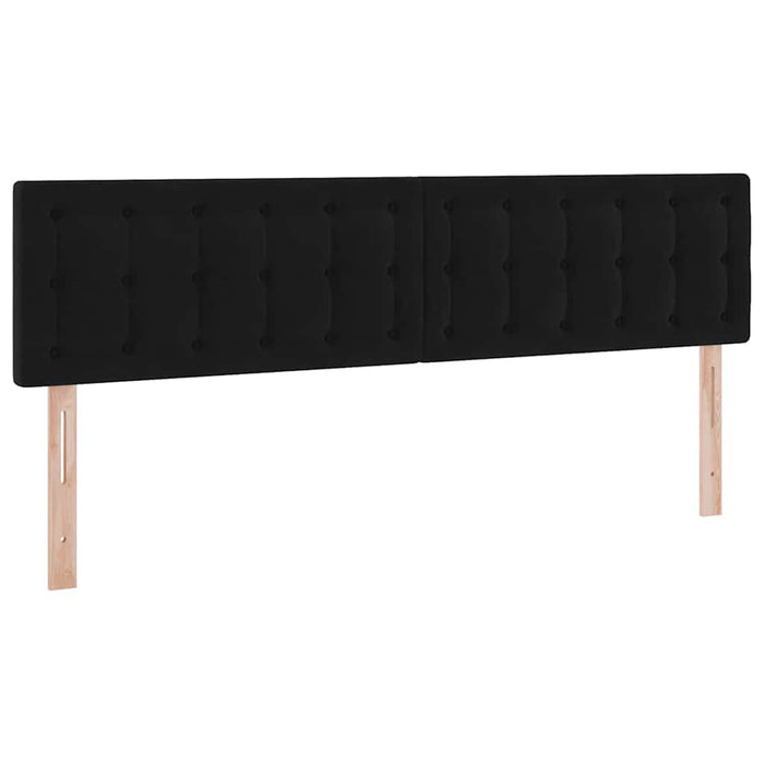 Pat cu lumini cu bandă LED Negru 180 x 200 cm Catifea - WALTI WALTI