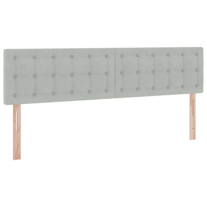 Pat cu lumini cu bandă LED Gri deschis 200 x 200 cm Catifea - WALTI WALTI
