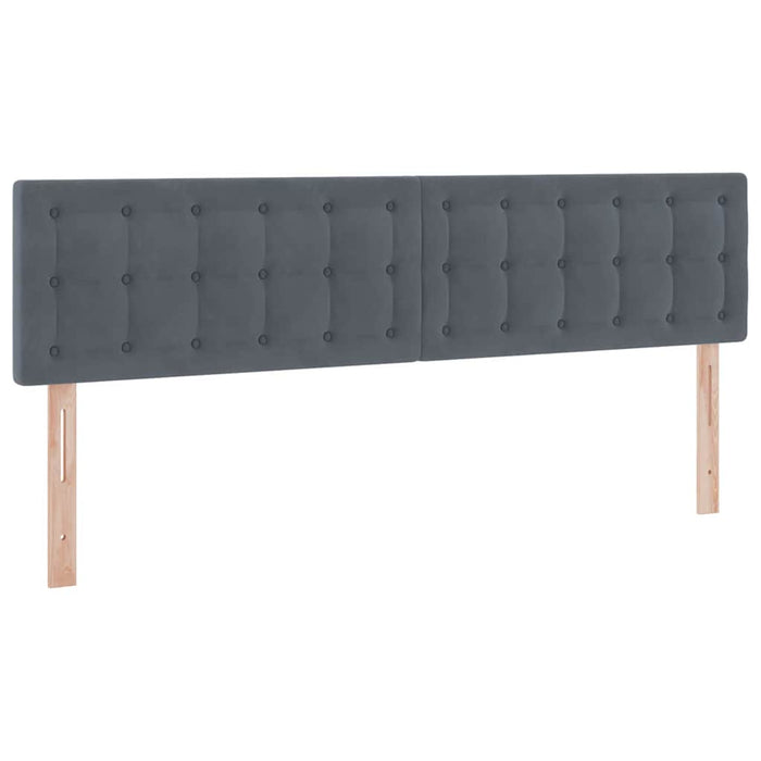 Pat cu lumini cu bandă LED Gri închis 200 x 200 cm Catifea - WALTI WALTI