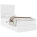 Pat cu storage cu saltea Alb pur 90 x 190 cm Piele artificială - WALTI WALTI
