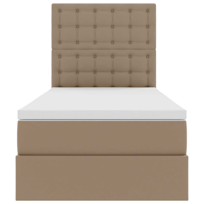 Pat cu storage Cappuccino 90 x 190 cm Piele artificială - WALTI WALTI