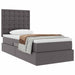Pat cu storage cu saltea Gri 90 x 200 cm Piele artificială - WALTI WALTI