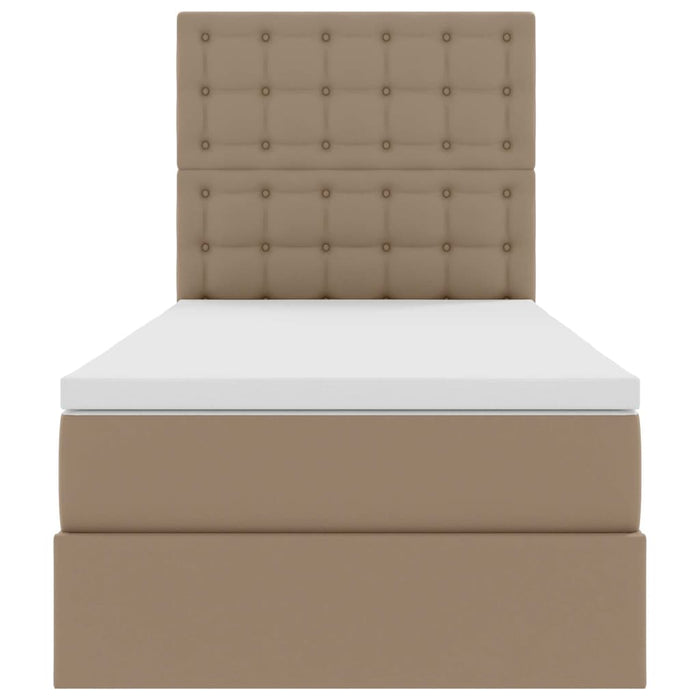Pat cu storage Cappuccino 90 x 200 cm Piele artificială - WALTI WALTI