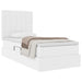 Pat cu storage cu saltea Alb pur 100 x 200 cm Piele artificială - WALTI WALTI