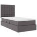Pat cu storage cu saltea Gri 100 x 200 cm Piele artificială - WALTI WALTI