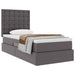 Pat cu storage cu saltea Gri 100 x 200 cm Piele artificială - WALTI WALTI