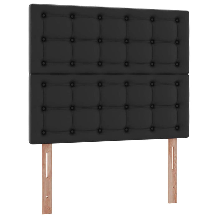 Pat cu storage cu saltea Negru 120 x 200 cm Piele artificială - WALTI WALTI