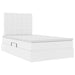 Pat cu storage cu saltea Alb pur 120 x 200 cm Piele artificială - WALTI WALTI