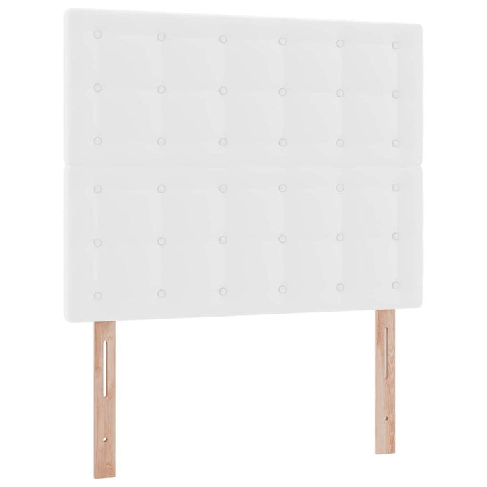 Pat cu storage cu saltea Alb pur 120 x 200 cm Piele artificială - WALTI WALTI