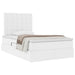 Pat cu storage cu saltea Alb pur 120 x 200 cm Piele artificială - WALTI WALTI