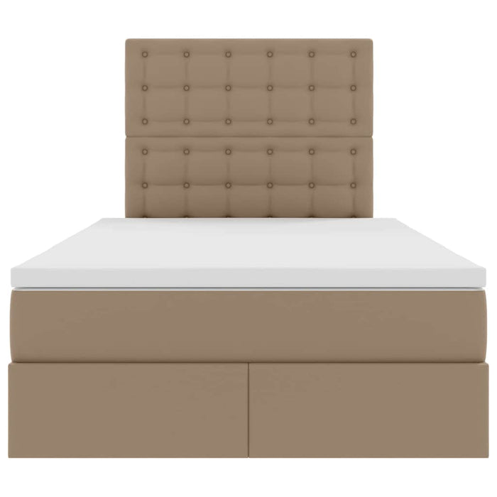 Pat cu storage Cappuccino 120 x 200 cm Piele artificială - WALTI WALTI