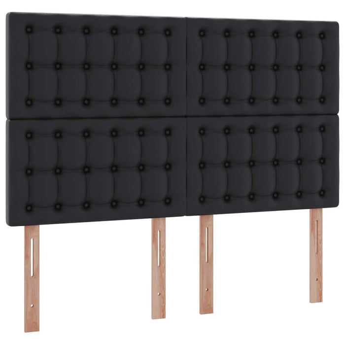 Pat cu storage cu saltea Negru 140 x 190 cm Piele artificială - WALTI WALTI