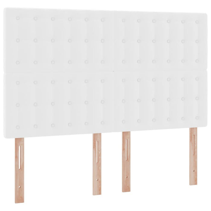 Pat cu storage cu saltea Alb pur 140 x 190 cm Piele artificială - WALTI WALTI