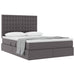Pat cu storage cu saltea Gri 140 x 190 cm Piele artificială - WALTI WALTI
