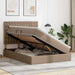 Pat cu storage Cappuccino 140 x 190 cm Piele artificială - WALTI WALTI