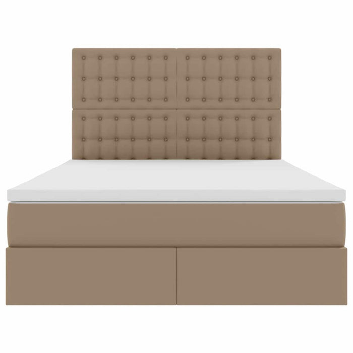 Pat cu storage Cappuccino 140 x 190 cm Piele artificială - WALTI WALTI
