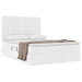 Pat cu storage cu saltea Alb pur 140 x 200 cm Piele artificială - WALTI WALTI