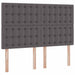 Pat cu storage cu saltea Gri 140 x 200 cm Piele artificială - WALTI WALTI
