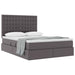 Pat cu storage cu saltea Gri 140 x 200 cm Piele artificială - WALTI WALTI