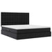 Pat cu storage cu saltea Negru 160 x 200 cm Piele artificială - WALTI WALTI