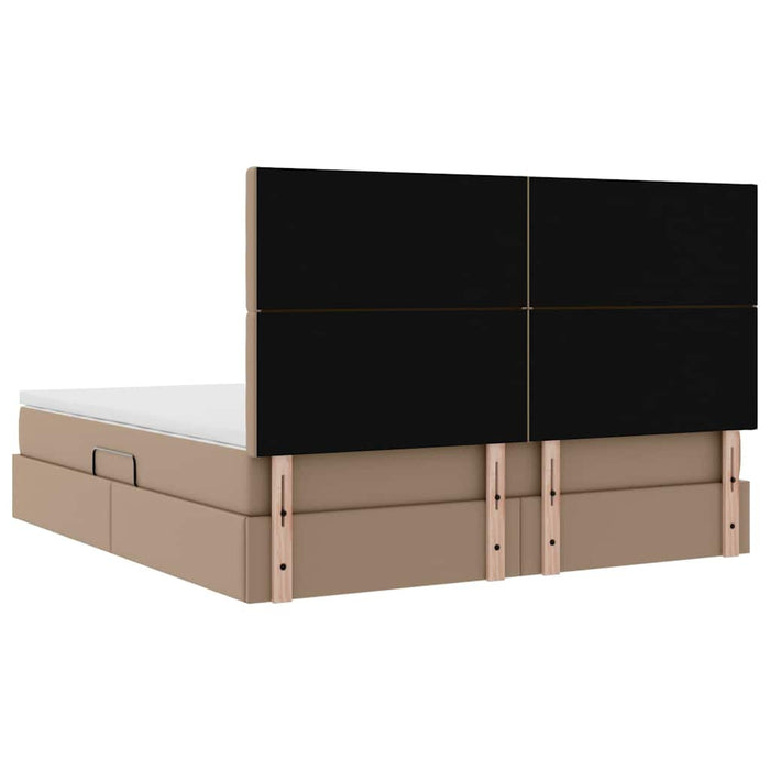 Pat cu storage Cappuccino 180 x 200 cm Piele artificială - WALTI WALTI