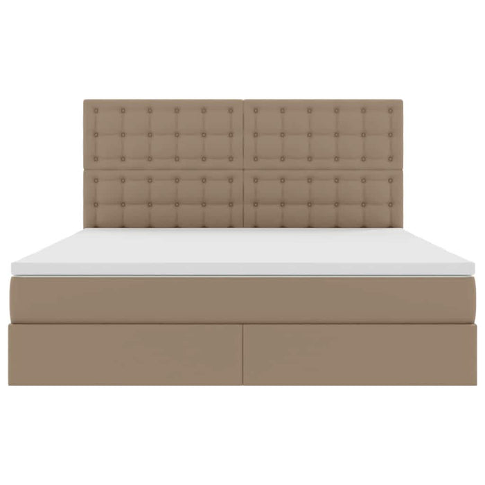 Pat cu storage Cappuccino 180 x 200 cm Piele artificială - WALTI WALTI