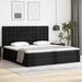 Pat cu storage cu saltea Negru 200 x 200 cm Piele artificială - WALTI WALTI