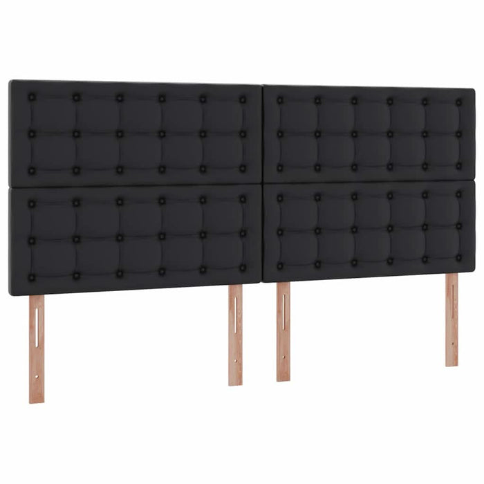 Pat cu storage cu saltea Negru 200 x 200 cm Piele artificială - WALTI WALTI