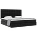 Pat cu storage cu saltea Negru 200 x 200 cm Piele artificială - WALTI WALTI
