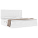 Pat cu storage cu saltea Alb pur 200 x 200 cm Piele artificială - WALTI WALTI