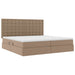 Pat cu storage Cappuccino 200 x 200 cm Piele artificială - WALTI WALTI