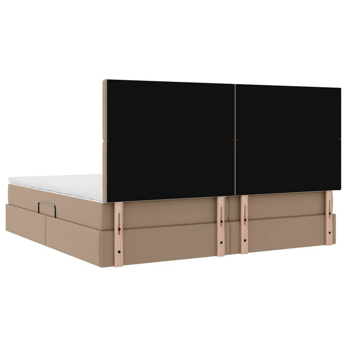 Pat cu storage Cappuccino 200 x 200 cm Piele artificială - WALTI WALTI