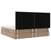 Pat cu storage Cappuccino 200 x 200 cm Piele artificială - WALTI WALTI