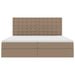 Pat cu storage Cappuccino 200 x 200 cm Piele artificială - WALTI WALTI