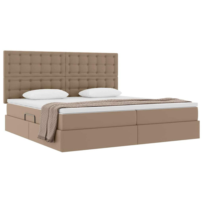 Pat cu storage Cappuccino 200 x 200 cm Piele artificială - WALTI WALTI