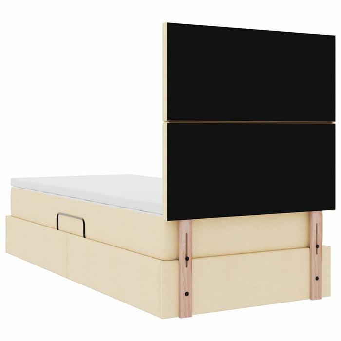 Pat cu saltea și spațiu de depozitare Creme 90 x 190 cm - WALTI WALTI