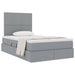 Pat cu storage Gri deschis 120 x 190 cm Piele artificială - WALTI WALTI