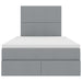 Pat cu storage Gri deschis 120 x 200 cm Piele artificială - WALTI WALTI