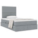 Pat cu storage Gri deschis 120 x 200 cm Piele artificială - WALTI WALTI