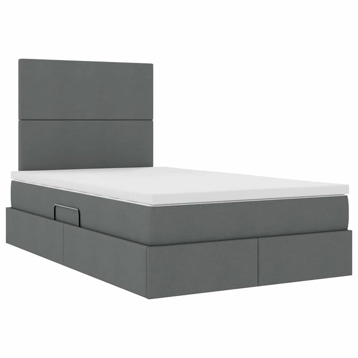 Pat cu storage Gri închis 120 x 200 cm Piele artificială - WALTI WALTI