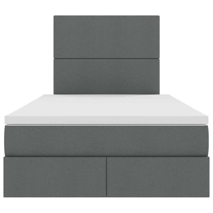 Pat cu storage Gri închis 120 x 200 cm Piele artificială - WALTI WALTI