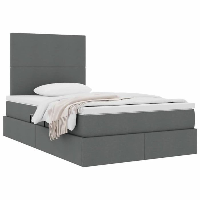 Pat cu storage Gri închis 120 x 200 cm Piele artificială - WALTI WALTI
