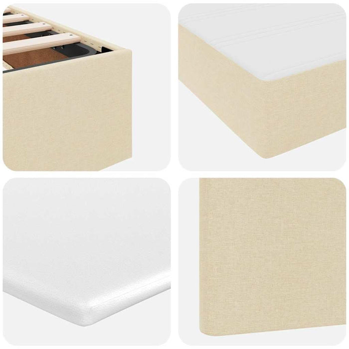 Pat cu storage cu saltea Creme 120 x 200 cm Piele artificială - WALTI WALTI