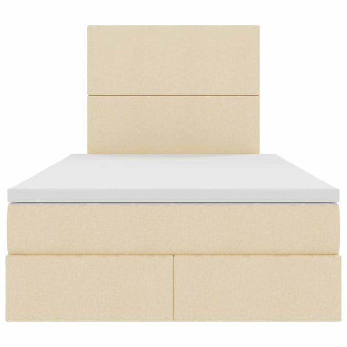 Pat cu storage cu saltea Creme 120 x 200 cm Piele artificială - WALTI WALTI