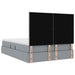 Pat cu storage Gri deschis 140 x 190 cm Piele artificială - WALTI WALTI