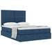 Pat cu storage albastru 140 x 190 cm Piele artificială - WALTI WALTI