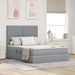 Pat cu storage Gri deschis 140 x 200 cm Piele artificială - WALTI WALTI
