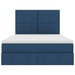 Pat cu storage albastru 140 x 200 cm Piele artificială - WALTI WALTI