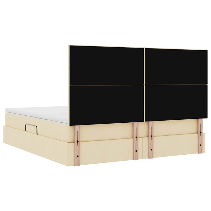 Pat cu storage cu saltea Creme 180 x 200 cm Piele artificială - WALTI WALTI