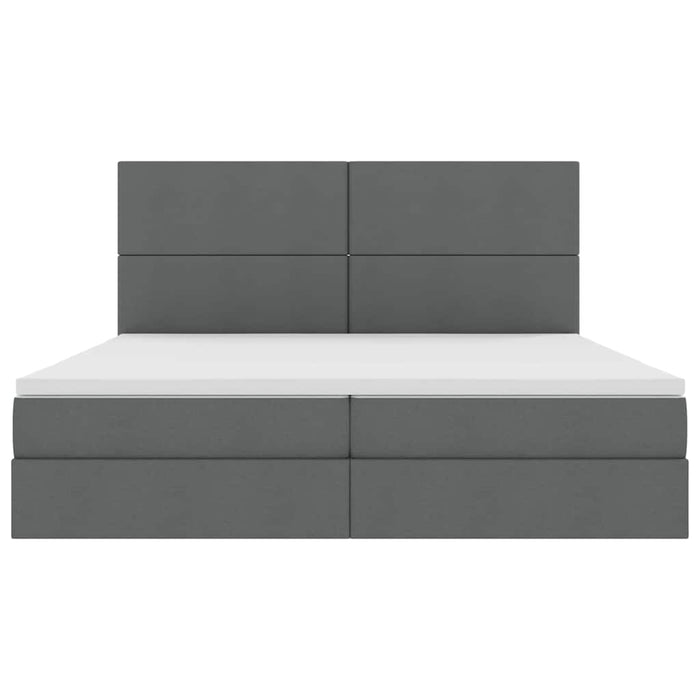 Pat cu saltea și spațiu de depozitare Gri închis 200 x 200 cm - WALTI WALTI